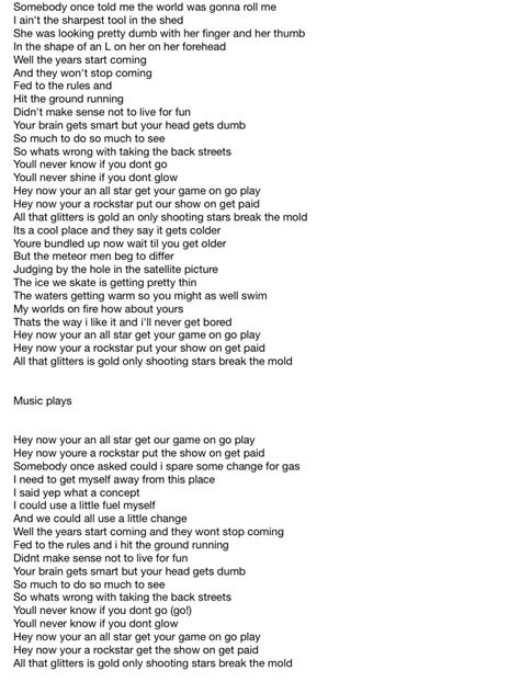 songtekst in the stars.